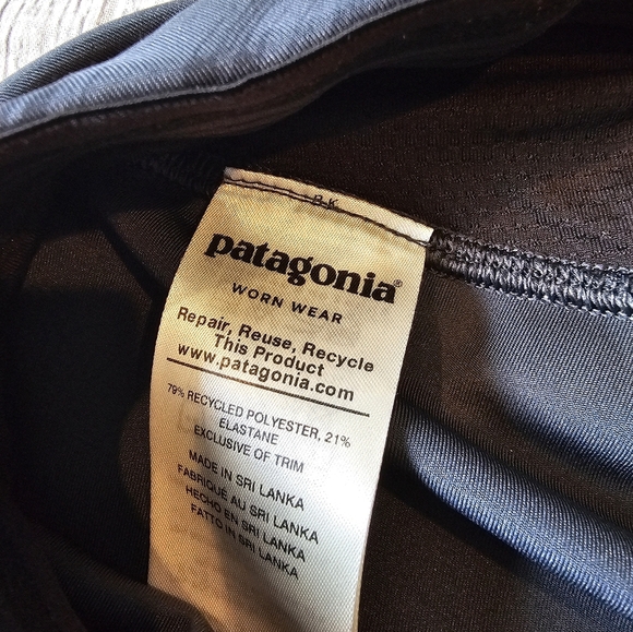 Patagonia Women's Size Small Endless Run Compression Capri Gray Black Pocket - Picture 6 of 11